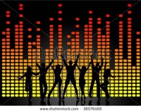 Stock-vector-people-dancing-on-graphic-equaliser-background-38576485 1